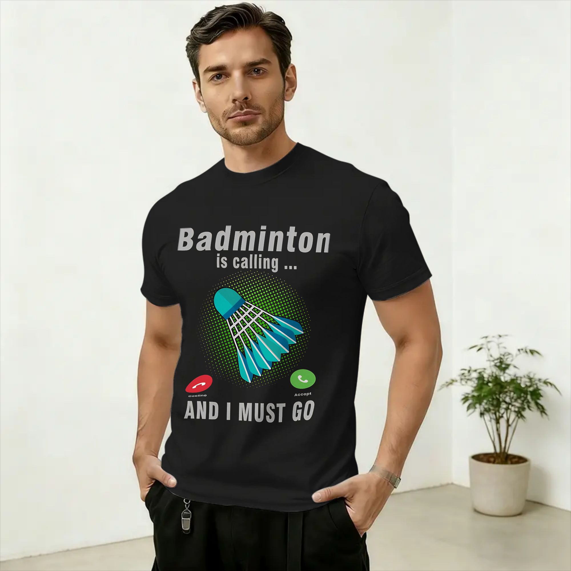 เสื้อยืดแบดมินตัน Is Calling A - Badminton Is Calling บทวิจารณ์และราคา