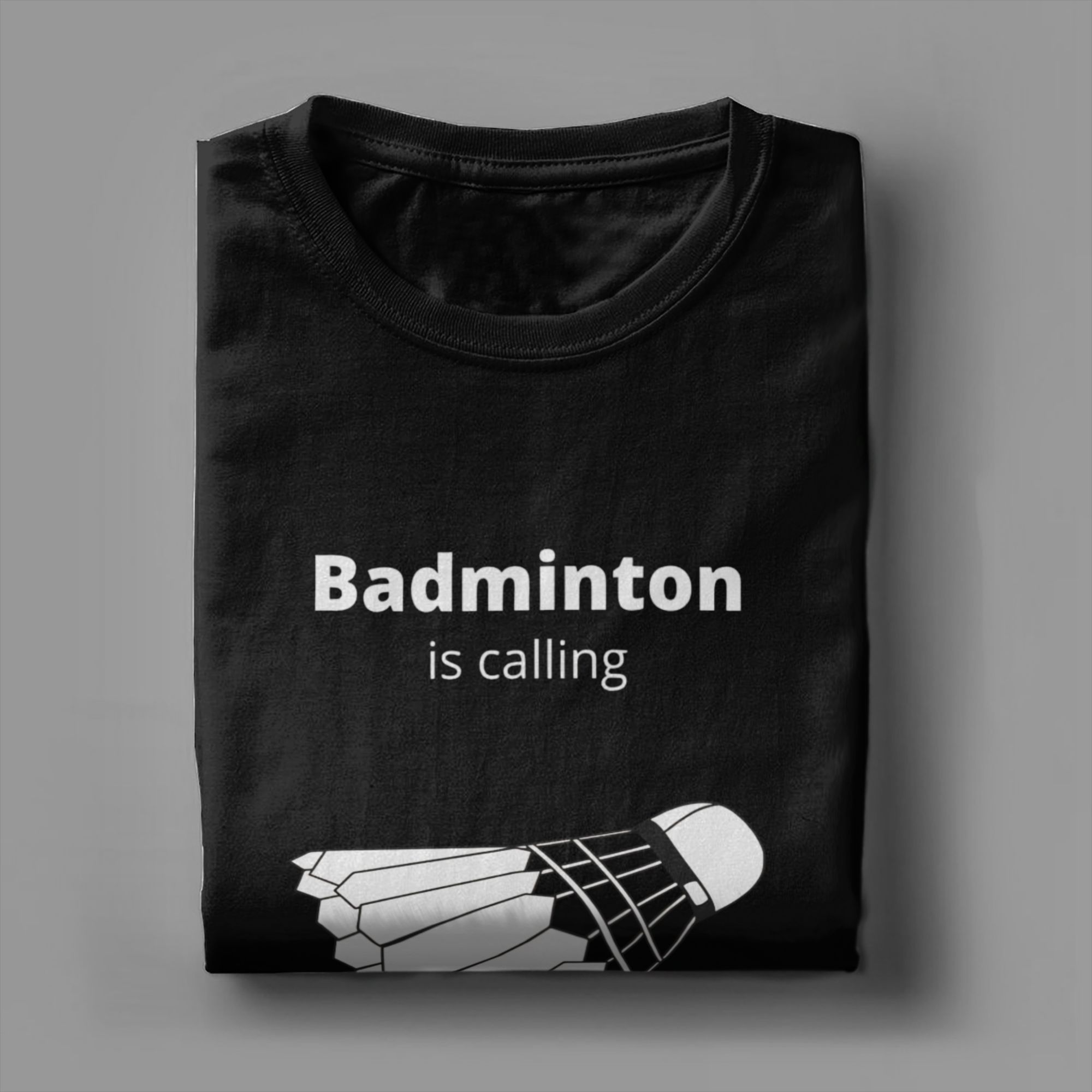 เสื้อยืดลำลองสำหรับผู้ชาย คอกล - Badminton Is Calling บทวิจารณ์และราคา